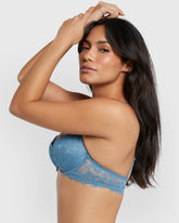 Isla & Evie Obvious Gel Padding Plunge Bra Blue / 34B